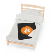 Bitcoin Badge Cozy Plush Blanket