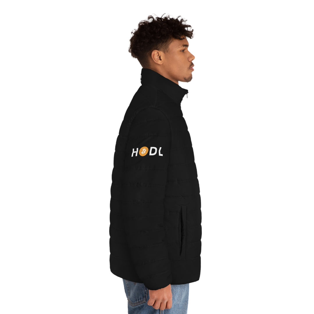 The Bitcoin App Men's Puffer Jacket (Black)