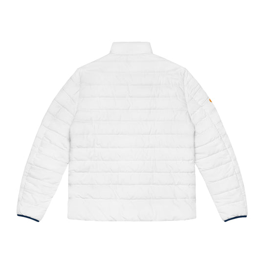 Bitcoin Men's Puffer Jacket (White)