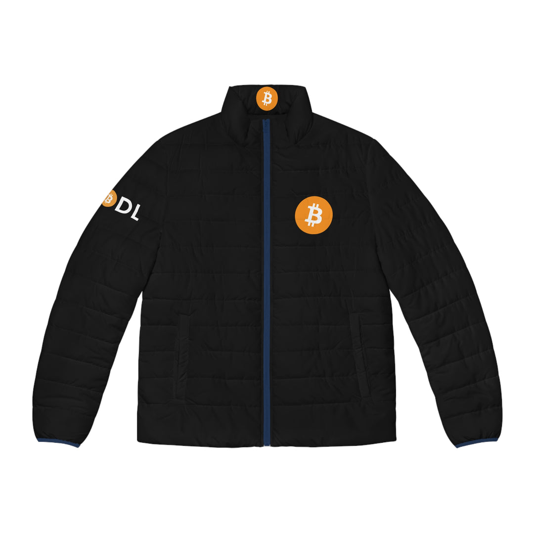 Bitcoin Men's Puffer Jacket (Black)