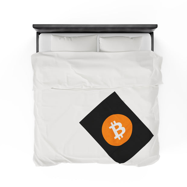Bitcoin Badge Cozy Plush Blanket