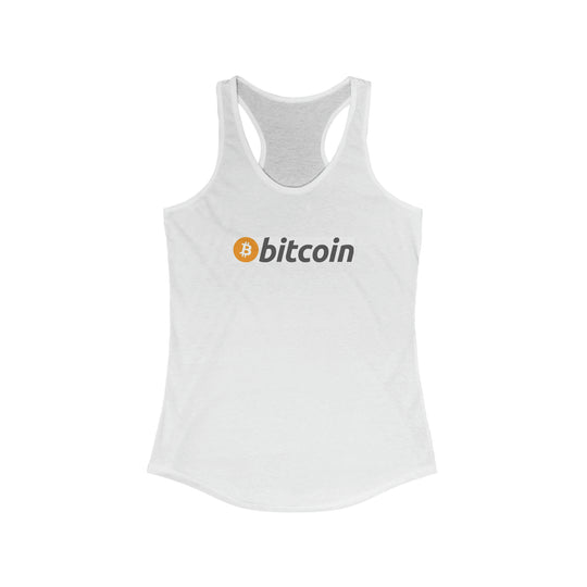 Bitcoin Full Logo Ideal Racerback Tank